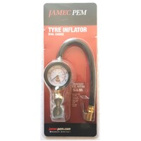 Jamec Pem Tyre Inflator Dial Gauge Clip On Chuck 0-145 psi