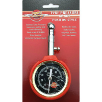 Air Attack Tyre Pressure Gauge Dial Type Push On Style Dual Scale PSI KPA