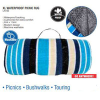 Lion Waterproof Picnic Rug 2.0m X 1.5m Outdoor Camping
