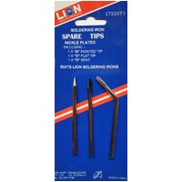 Lion Soldering Iron Replacement Spare Tips 3 Piece