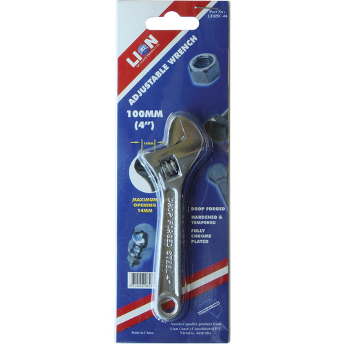 Lion Drop Forged Adjustable Wrench [Size: 100mm (4")]