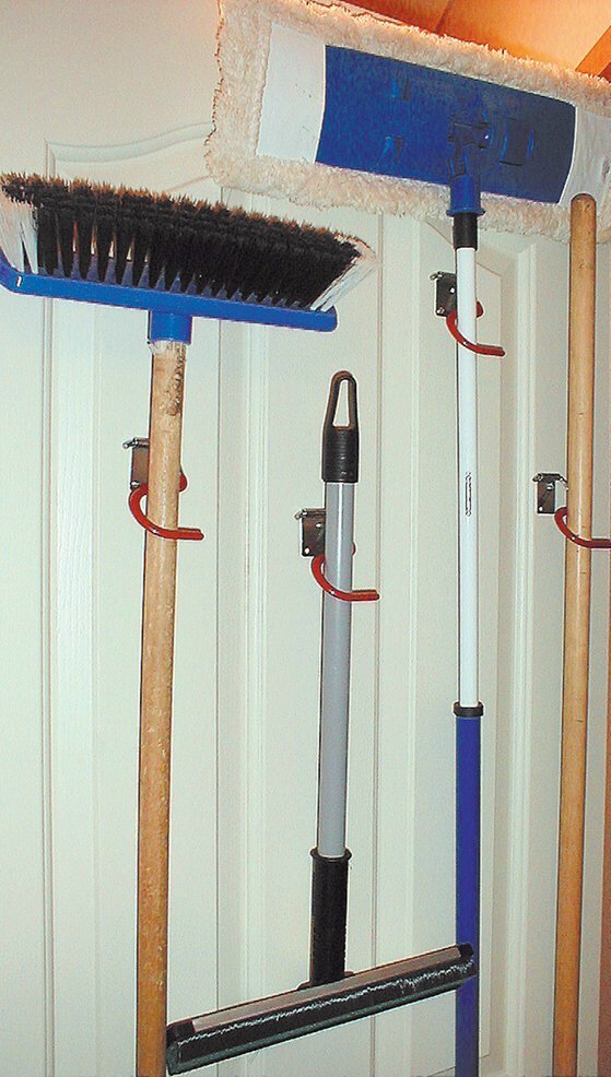 Smart Grip Hooks 5 Piece With Screws For Broom Mop Rake Hammer Shed Garage Shop