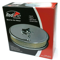 Redline Chrome Air Filter 9" Suits DFV DFEV 2bbl Weber & 180 Holley