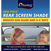 Sunland One Piece Rear Window Screen Sun Shade Car Sedan Hatch UV Protection