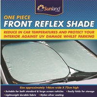 Sunland Silver Reflex Interior Front Windscreen Car Sun Shade UV Ray Protection
