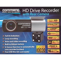Command Dash Cam HD Drive Recorder With Rear Camera DVR Digital Video Recorder