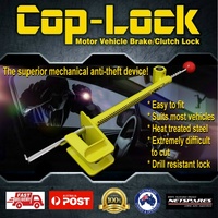 Cop-Lock Anti-Theft Brake/Clutch Pedal Lock Car Security - 70mm Max Pedal Depth*