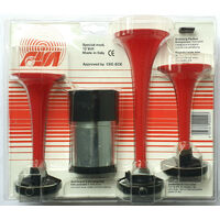 Genuine Fisa Triple Air Horn Kit 12 Volt Made In Italy