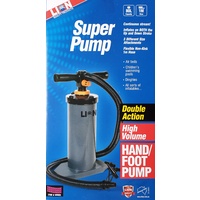 Super Hand/Foot Pump Double Action High Volume For Inflatable Dinghy Airbed Toy