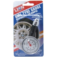 Lion Tyre Pressure Gauge 60 PSI Metal Dial Type With Relief Valve