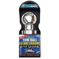 Lion Tow Ball Chrome 50mm 3/4" Inch Shank Farm Equipment Quad Bike Mower ATV