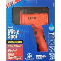 Lion Marine Light Rechargeable Spotlight Pistol Grip Waterproof USB Charging
