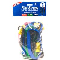 Lion Bungee Flat Strap 8 Piece Assorted Pack Extra Wide Extra Tough