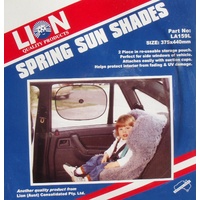 Lion 2 Piece Spring Side Window Car Sun Shades UV Protection Sunshades