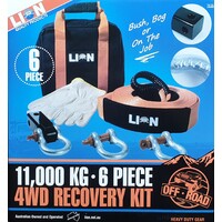 4WD 4X4 H/Duty Recovery Kit 11,000Kg Snatch Strap Hitch Bow Shackles Carry Bag