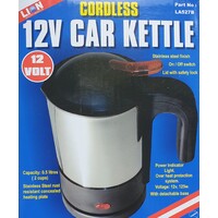 Lion Stainless Steel Cordless 12 Volt Car Kettle Travel Outdoor Touring