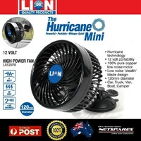 Lion Hurricane Electric Fan Mini High Power 12 Volt Cooling Portable Variable Speed