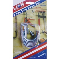 Lion Small Tool Hanger Set Garage Workshop Wall Tidy 6 Piece 