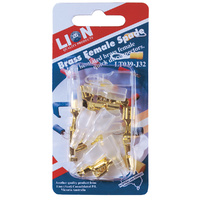 Lion Brass Female Blade Terminal & Insulated Cover 10 Pack