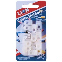 Lion Cable Holder 3mm Wire Nylon Clamps Pack 20 Pieces