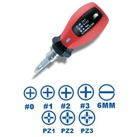 Lion 8-In-1 Reversible Stubby Screwdriver