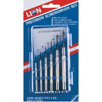 Lion Precision Screwdriver Set 6 Piece Phillips & Flat