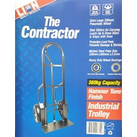 Contractor Industrial Hand Trolley 360 kg Capacity Pneumatic Tyres Stair Gliders
