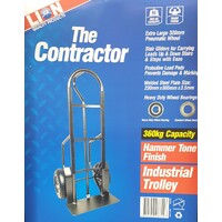 Contractor Industrial Hand Trolley 360 kg Capacity Pneumatic Tyres Stair Gliders