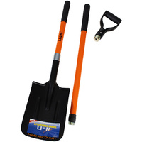 Lion 3 Piece Combination Shovel Fibreglass D & L Handle Off Road 4WD Recovery Spade