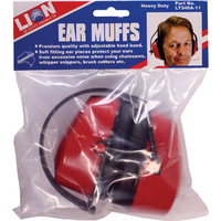 Lion Premium Quality Ear Muffs Adjustable Noise Protection Home Worksite Garage