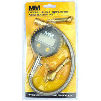 Mean Mother 4WD 2 In 1 Tyre Deflator & Digital Pressure Gauge Stainless Hose Shock Resistant