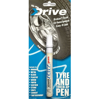 Tyre & Touch Up Pen Paint White Oil Base Opaque Dressing