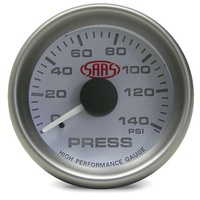 SAAS 52mm White Face Oil Pressure Gauge