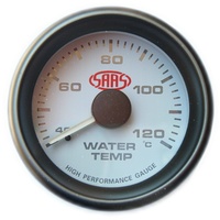 SAAS 52mm White Face Water Temperature Gauge