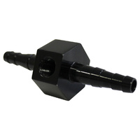 SAAS Fuel Inline Gauge Adaptor 5/16 - 3/8 Black Billet