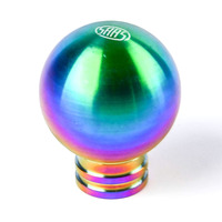 SAAS Billet Gear Knob Neo Titanium Finish Sphere Ball Weighted Stainless Steel