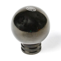 SAAS Billet Gear Knob Black Chrome Finish Sphere Ball Weighted Stainless Steel