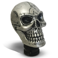 SAAS Skull Gear Shift Knob Silver Manual Transmission Universal Fit