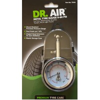 Dr Air Metal Tyre Pressure Gauge 0-60psi Car Auto Vehicle SUV 4WD