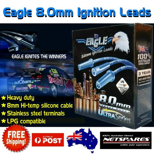 Eagle 8.0mm Heavy Duty Ignition Spark Plug Leads Holden Commodore VS VT 6 Cyl
