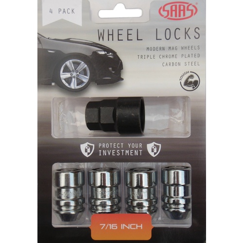SAAS Acorn Bulge Type Internal Star Taper Seat Wheel Lock Nuts [Size: 7/16 Inch]