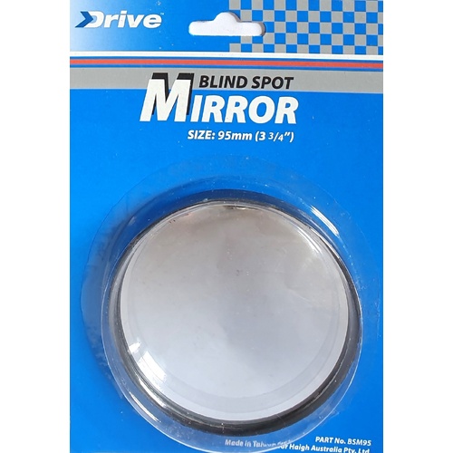 Drive Blind Spot Mirror 95mm 3 3/4 Inch Panoramic View Self Adhesive Backing