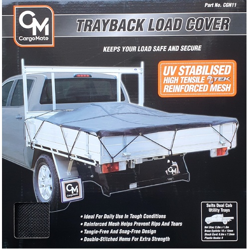 Cargo Mate Heavy Duty Trayback Cargo Load Cover Fits Dual Cab Ute 2.5m x 2.0m