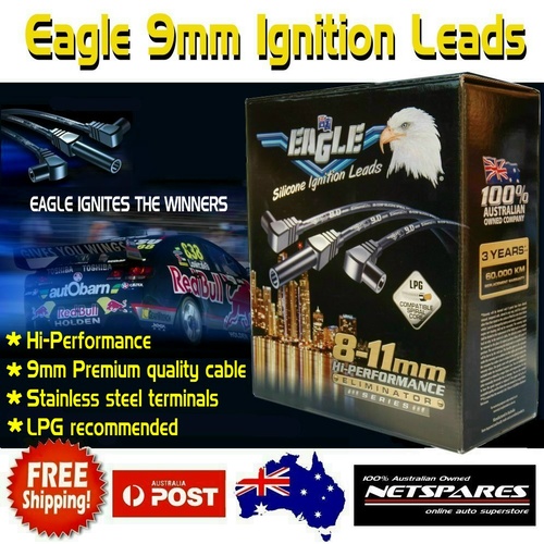 Eagle 9mm Ignition Spark Plug Leads Holden Commodore VN VP VR V6 [Colour: Blue]