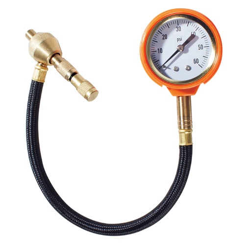 Lion Tyre Deflator & Pressure Gauge Dial Metal Housing Carry Bag 4WD Off Road