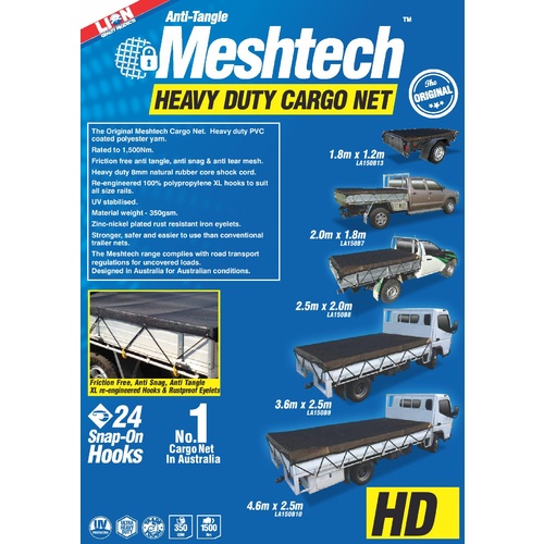 Lion Heavy Duty Meshtech Cargo Net Trailer Cover [Size: 1.8m x 1.2m]
