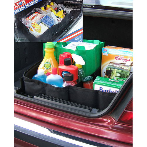 Lion Car Boot Organiser With 3 Compartments & 2 Pockets