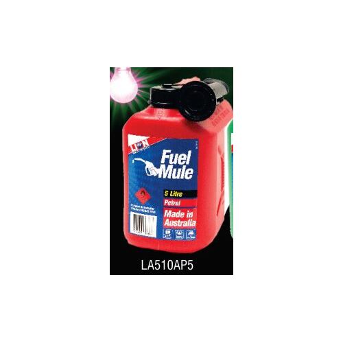 Lion Petrol Fuel Can Australian Made Plastic  [Type: Fuel] [Size: 5 Litres]