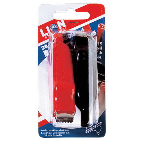 Lion Battery Test Clips Insulated 30 Amp 2 Piece