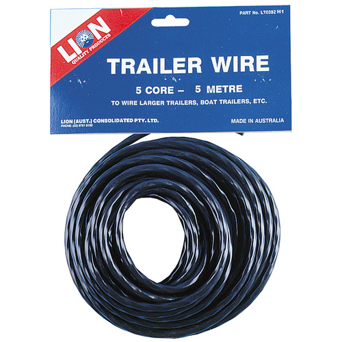 Lion Electrical Trailer Wire Cable [Length: 5 Metres] [Size: 5 Core]